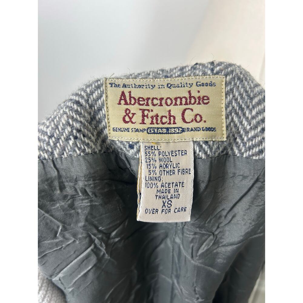 Abercrombie & Fitch Vintage Wool Blend Button up Sleeveless Dress Gray Sz XS - Picture 5 of 6